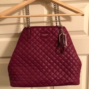 COACH Metro Quilted Chain Tote